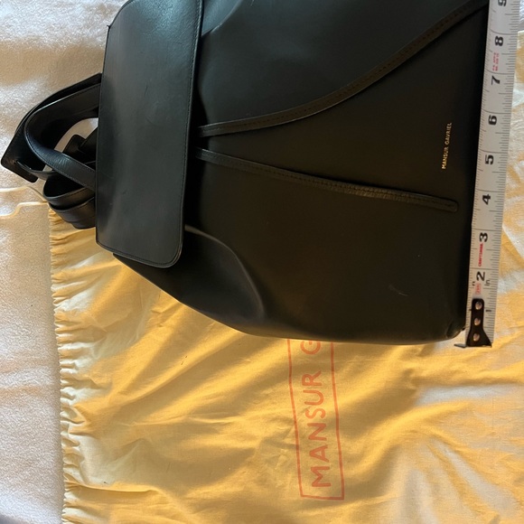 Mansur Gavriel $895 large leather black flamma drawstring backpack - Picture 2 of 16